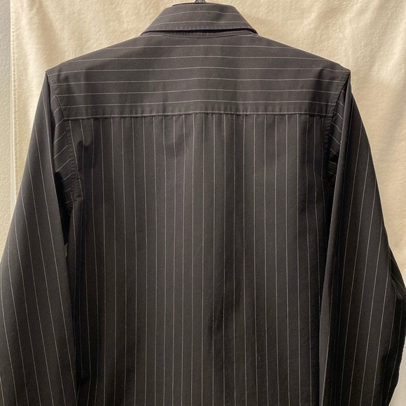 Level Ten Black Men’s Button-Down Striped Dress Shirt - Picture 5 of 15